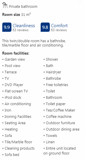 facilities summary rioja